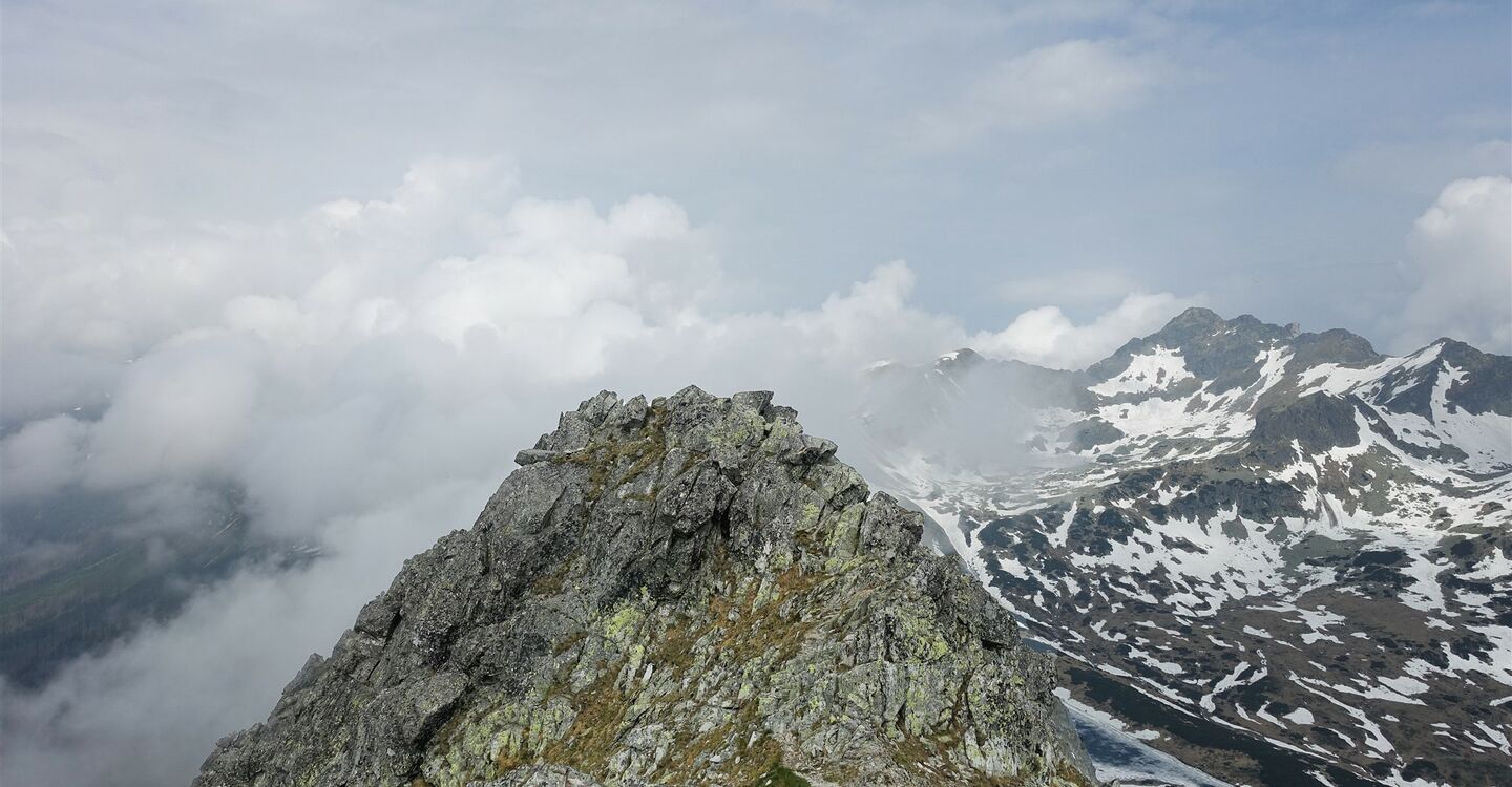 WTA 1063 3 Blich vom Szpiglasowego Wierchu (2172 m) Richtung Norden mit den 2310 m hohen Swinice