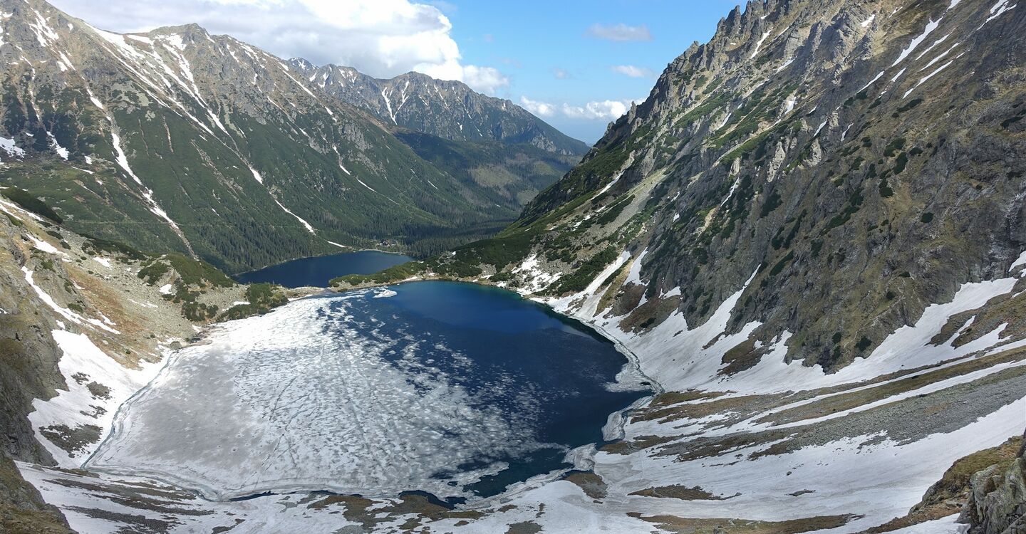 WTA 1061 3 Der Czarny Staw pod Rysami und eine Etage tiefer derMorskie Oko See 