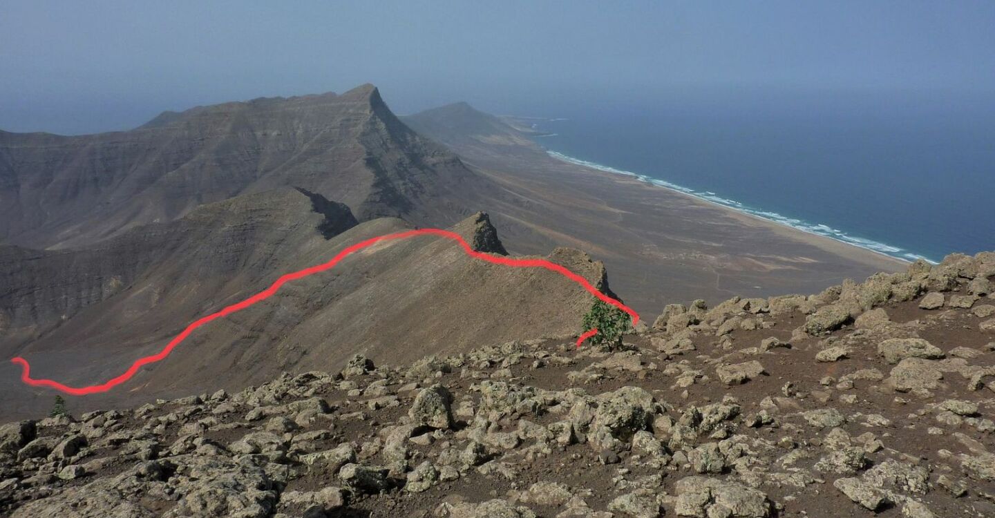 WFF 1064 4 FFuerteventura Gratwanderung Morro del Cavdero